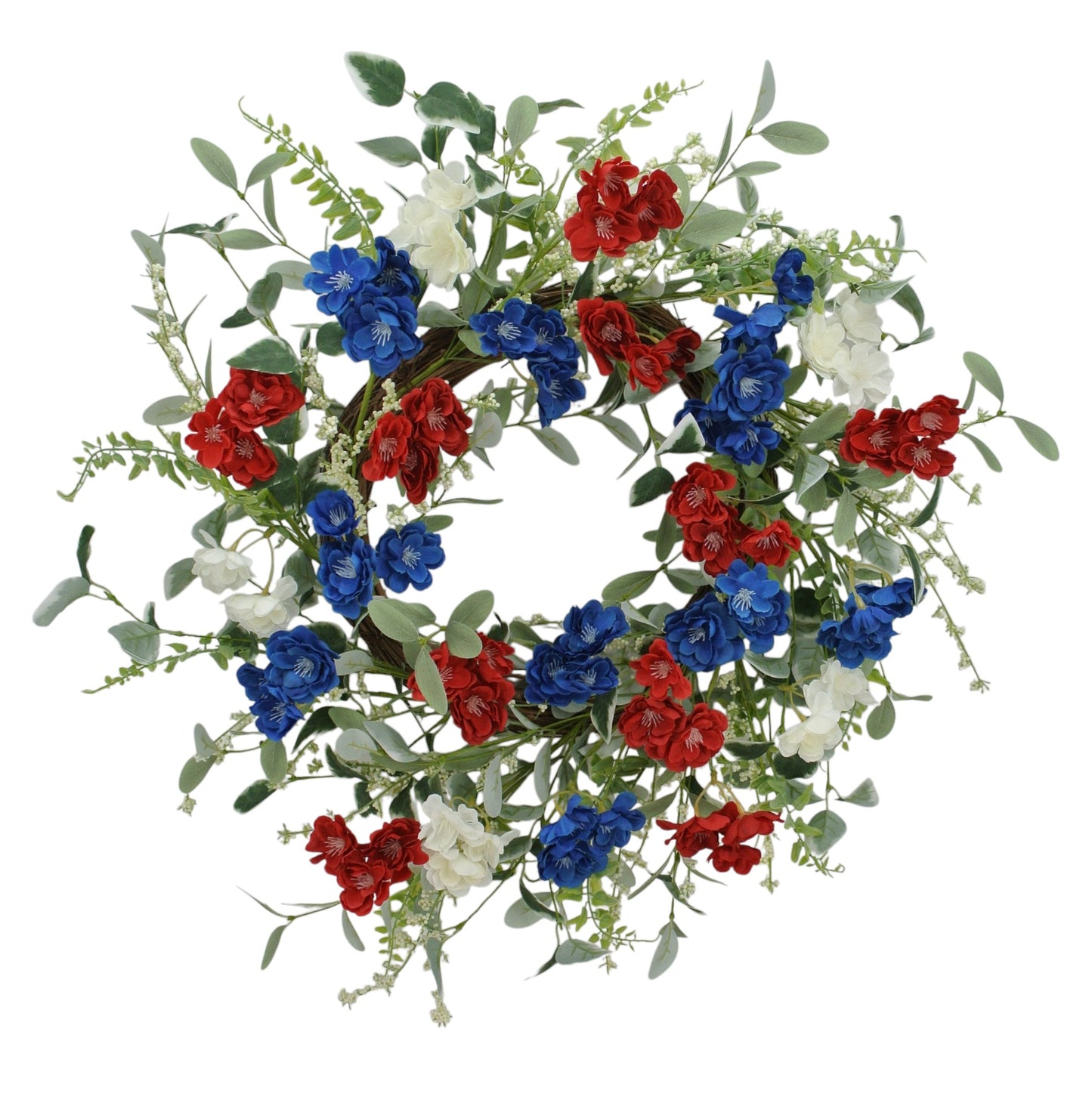 64037 | 22" | Patriotic Hydrangea | Red/White/Blue