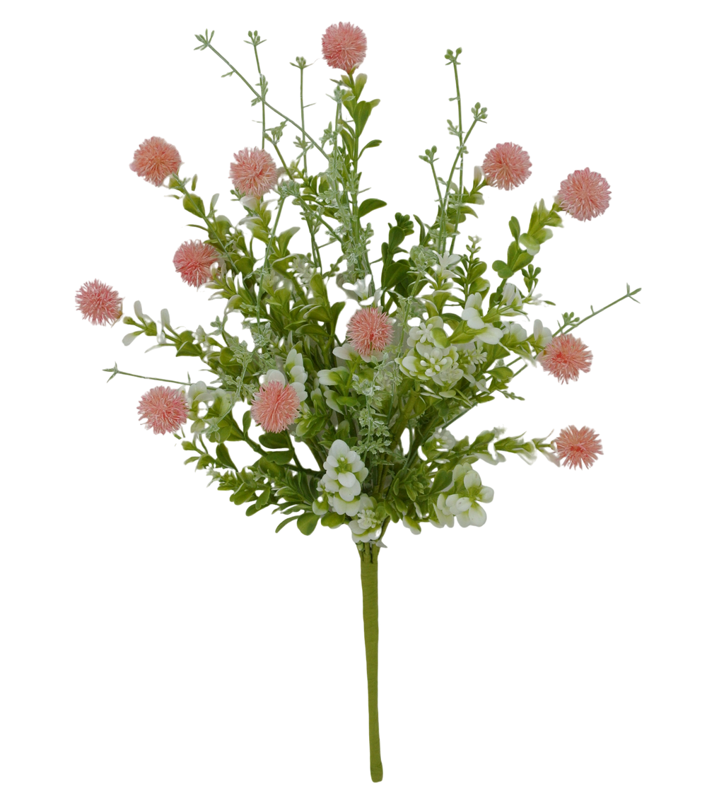 64839-PK | 19" |  MIXED THISTLE BUSH | PINK
