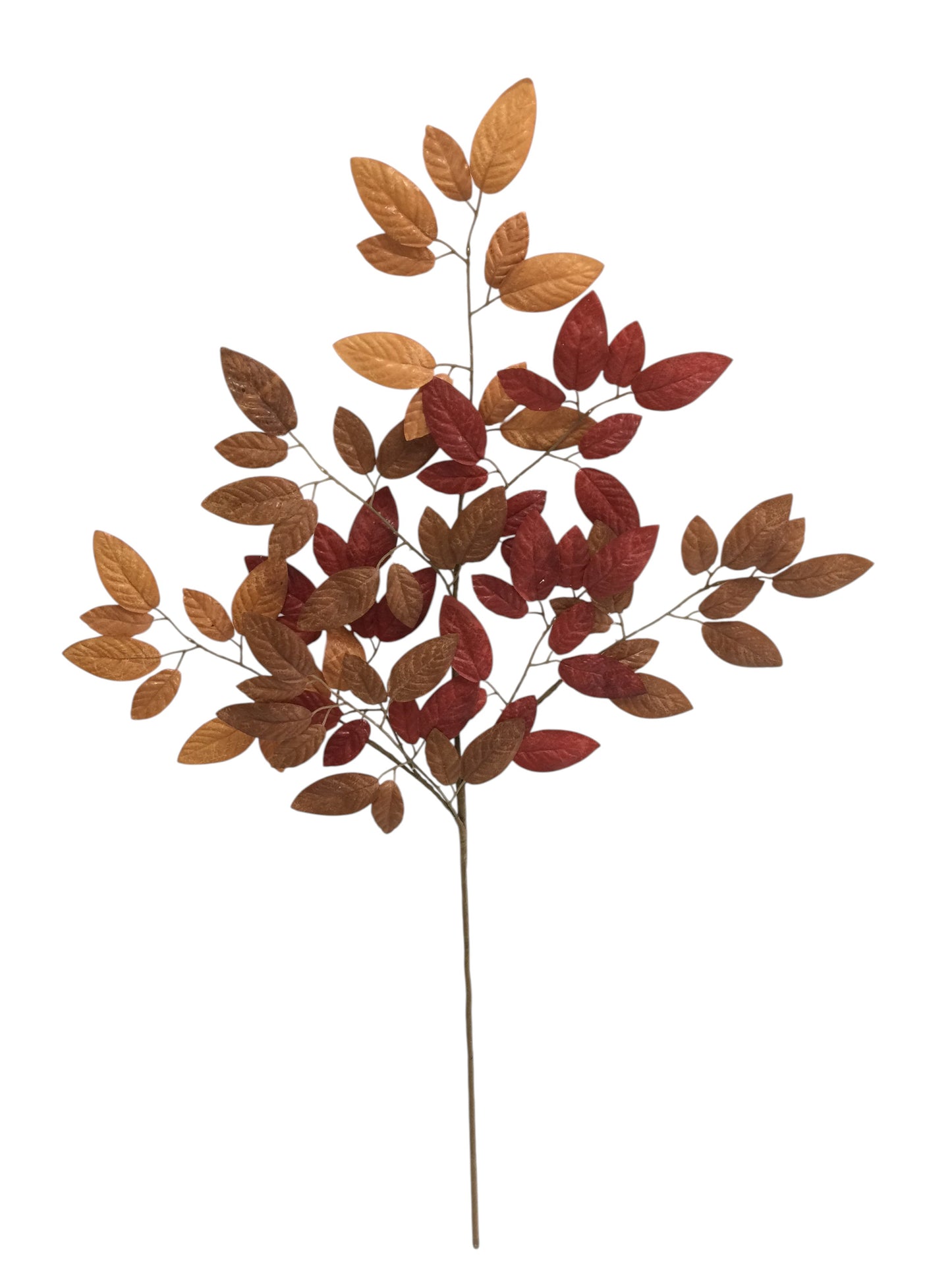 65210-BGBRN | 33" | BIRCH LEAVES SPRAY | BURGUNDY/BROWN