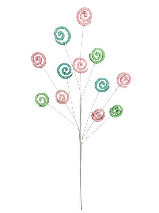 65290 | 32"| Glitter Spiral Curly | Multi Color