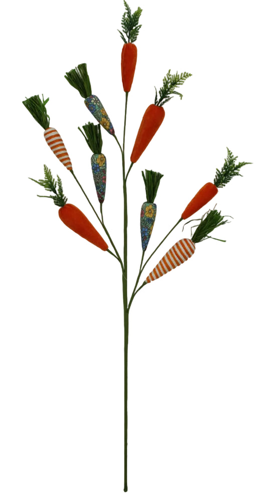 65448-OR | 27" | MIXED FABRIC CARROT