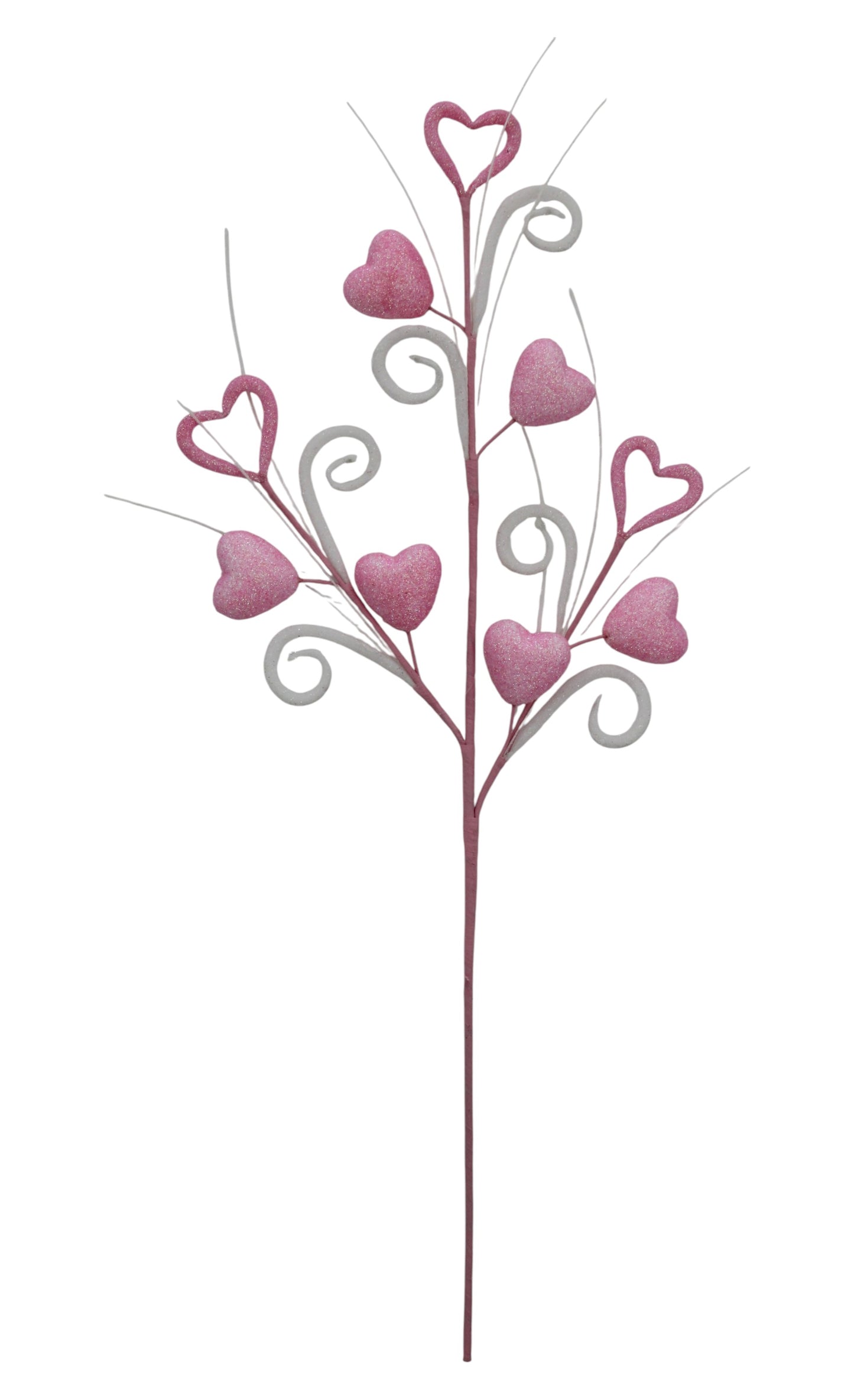 65607-PK | 28" | VALENTINES HEART CURLY | PINK