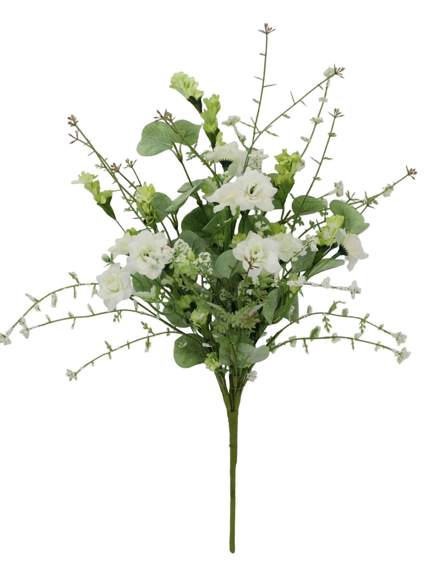 65653-CR | 20" | MIXED WILDFLOWER BUSH | CREAM - A&B Wholesale Market Inc