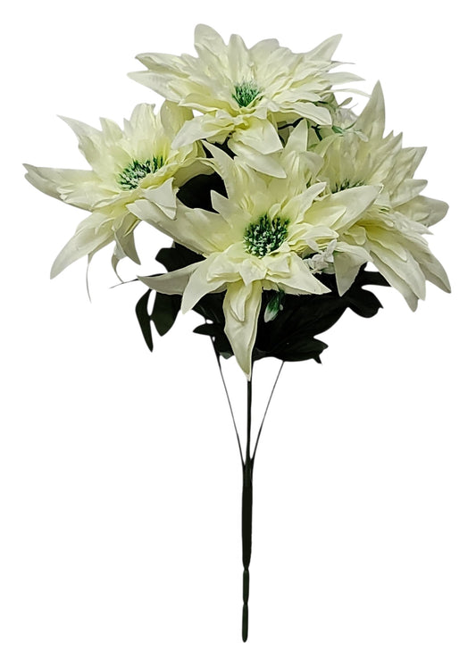 66691 | LG DAHLIA BUSH X5 | CREAM