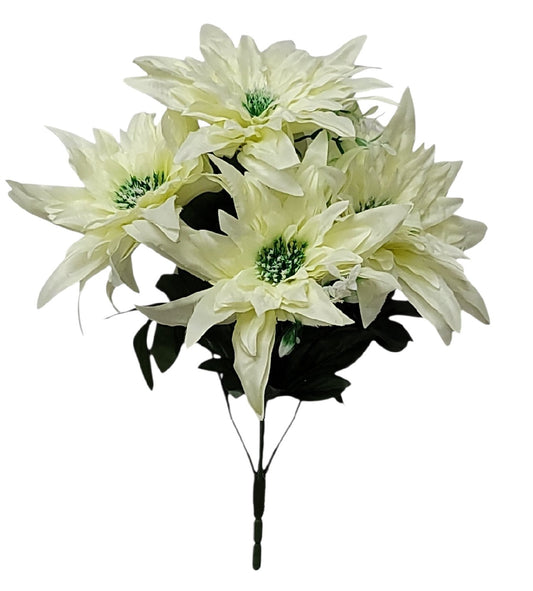 66691 | LG DAHLIA BUSH X5 | CREAM