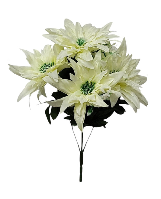 66691 | LG DAHLIA BUSH X5 | CREAM