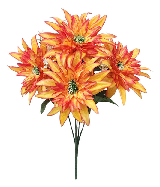 66693 | LG Dahlia Bush x5 | Orange - A&B Wholesale Market Inc