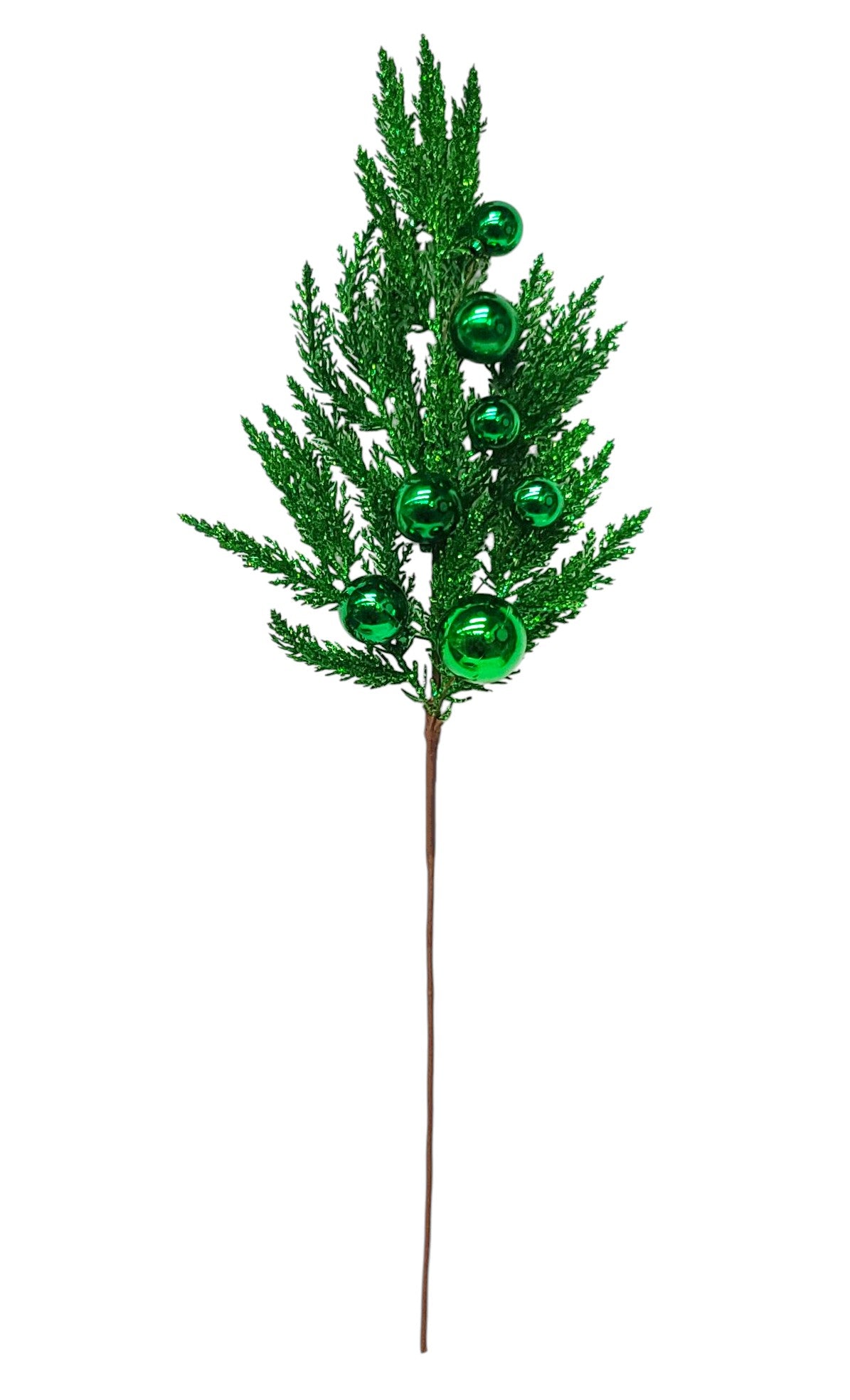 69314 | Xmas Glitter Cedar Spray | Green