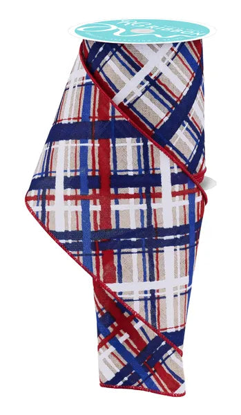 RGH119518 | 4" | Diagonal Multi Width Plaid | 10yds