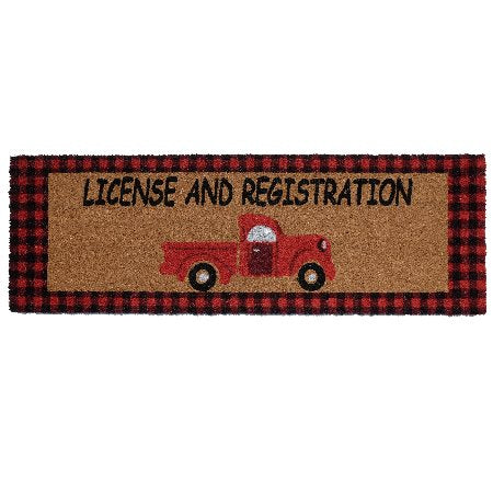 70045 COIR DOOR MAT DOUBLE WIDE PICKUP 47.5"X16"