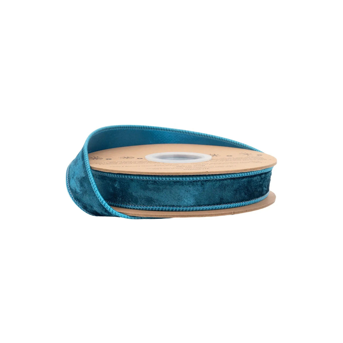 7005W-366-25E | 1" | Wired Heritage Velvet Ribbon | Teal | 10yds