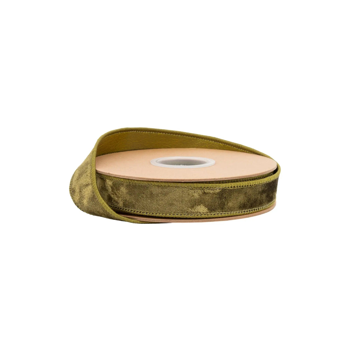 7005W-570-25E | 1" | Wired Heritage Velvet Ribbon |Moss | 10yds