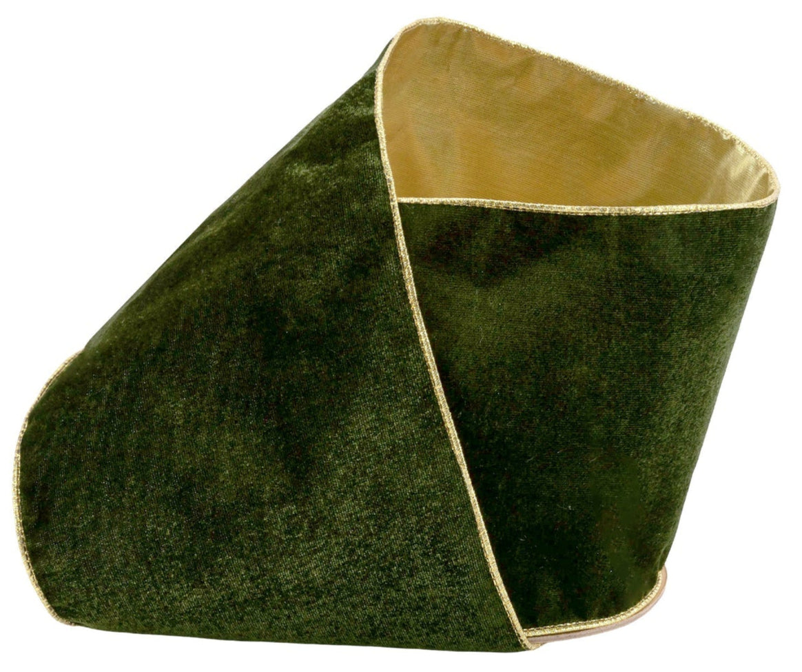 7014W-587-152E | 6" | Deluxe Reversible Velvet Ribbon | Forest Green | 10yds