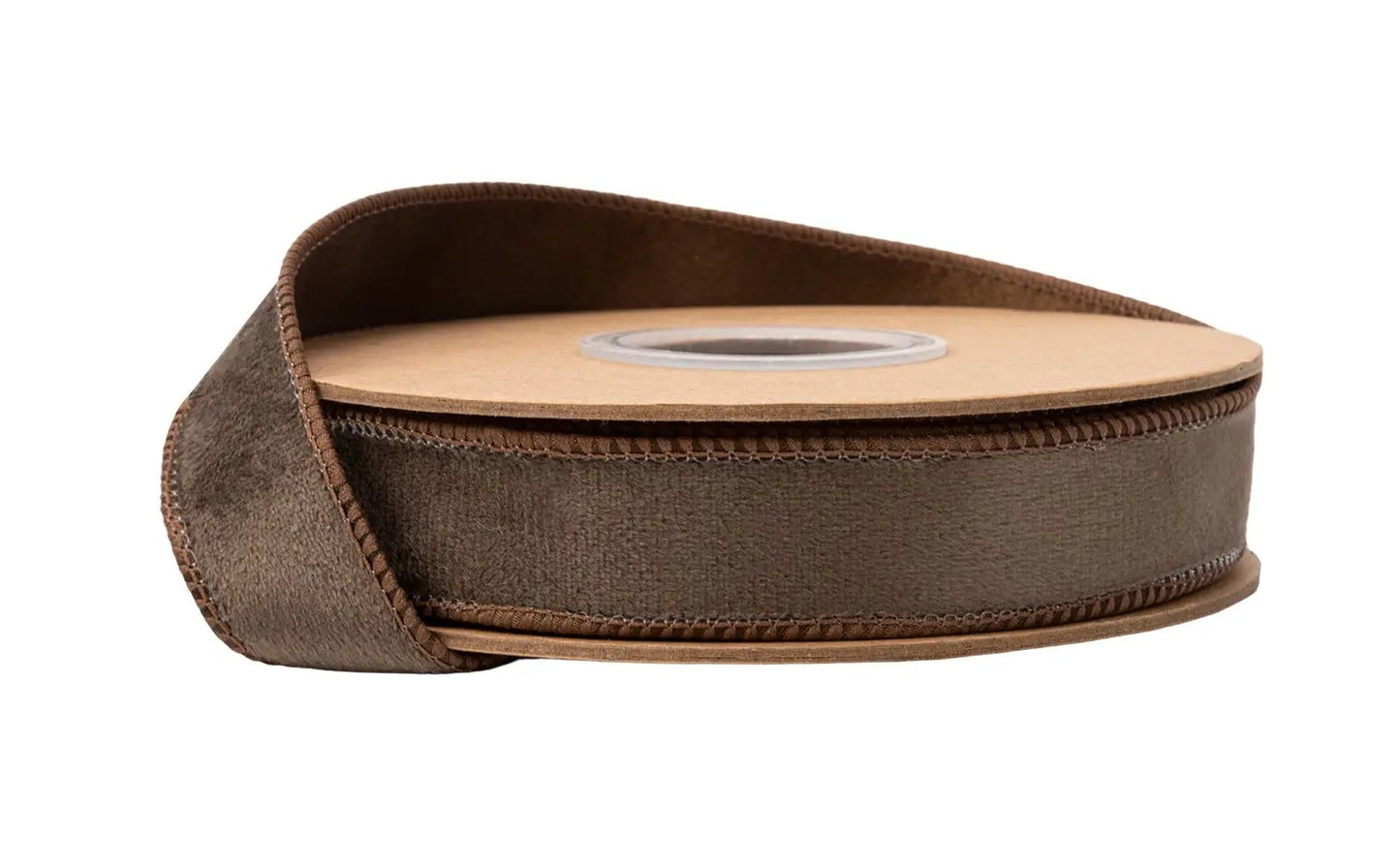 7115W-855-25E | 1" | Reversible Classic Velvet | Brown w/Brown Shimmer Backing | 10yds