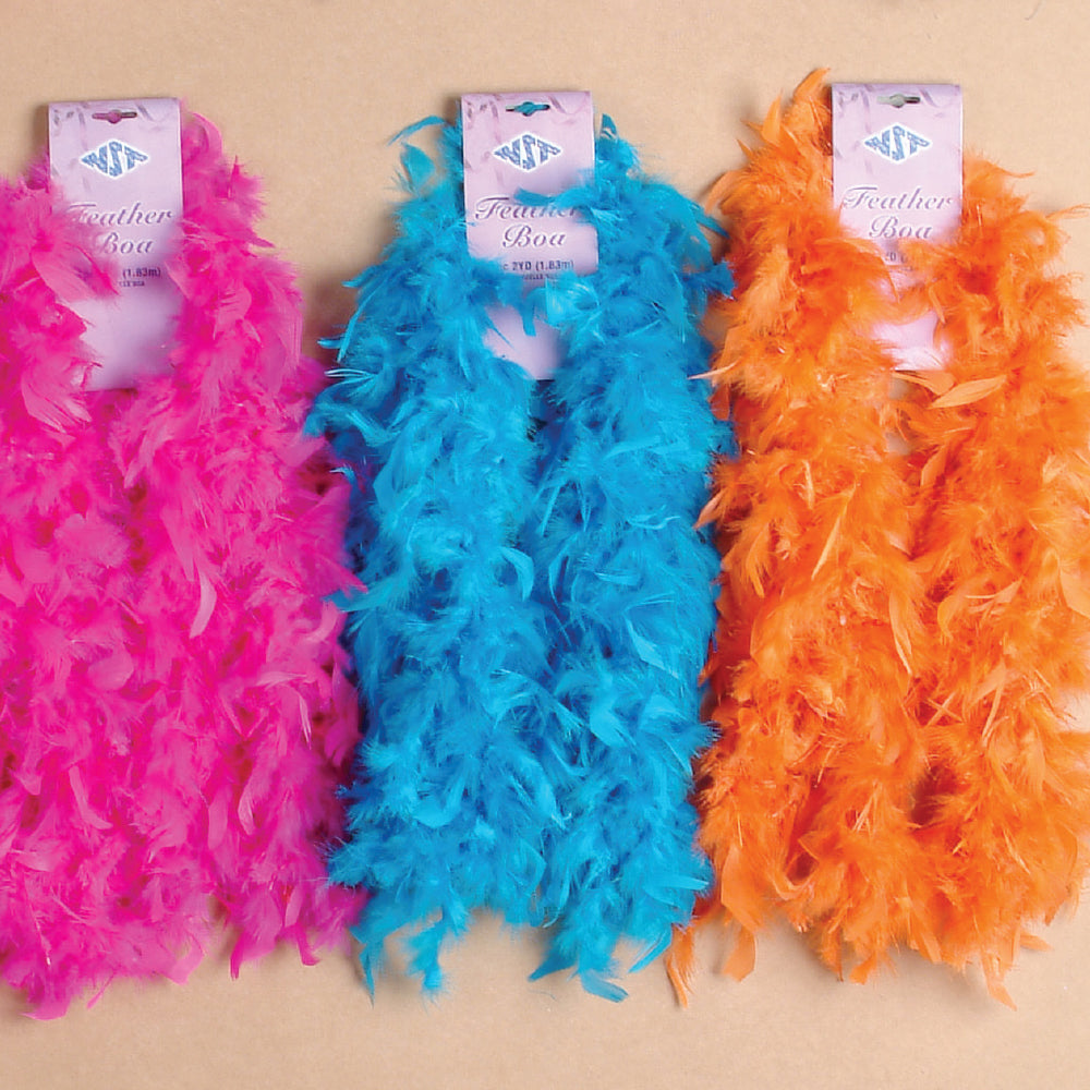 7144-ORANGE | 2YD | FEATHER BOA | ORANGE