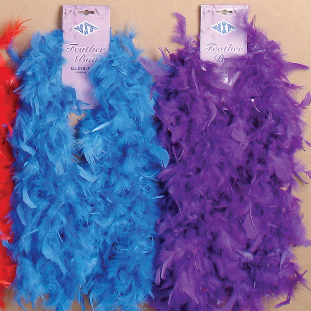 7144-R.BLUE | 2YD | FEATHER BOA | ROYAL BLUE