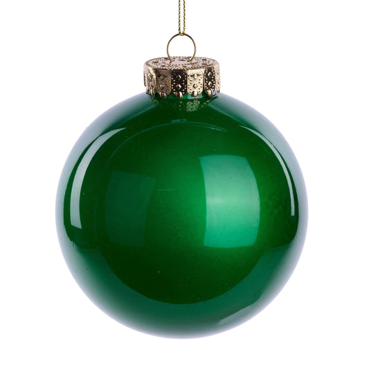 XH966306 | 150Mm | Lacquer/Glass Look Ornament | Emerald Green