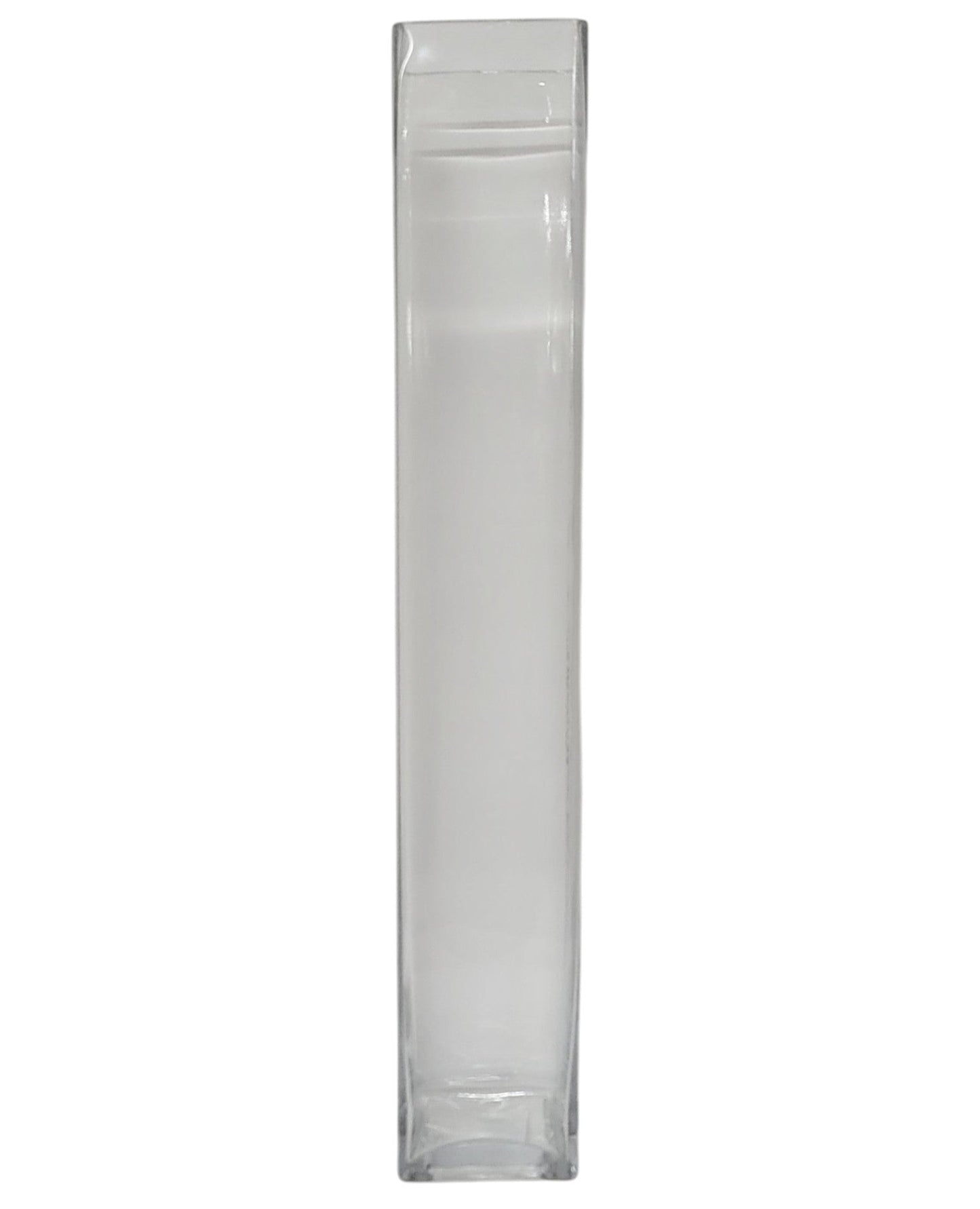 7303-CLEAR | 24"H x 4" | SQUARE GLASS VASE | 1PCS