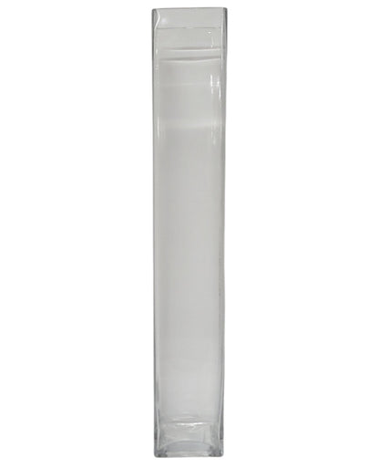 7303-CLEAR | 24"H x 4" | SQUARE GLASS VASE | 1PCS