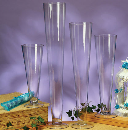 7366-CLEAR | 16"H | TRUMPET GLASS VASE