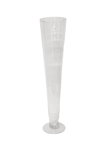 7368-CLEAR | 24"H | TRUMPET GLASS VASE