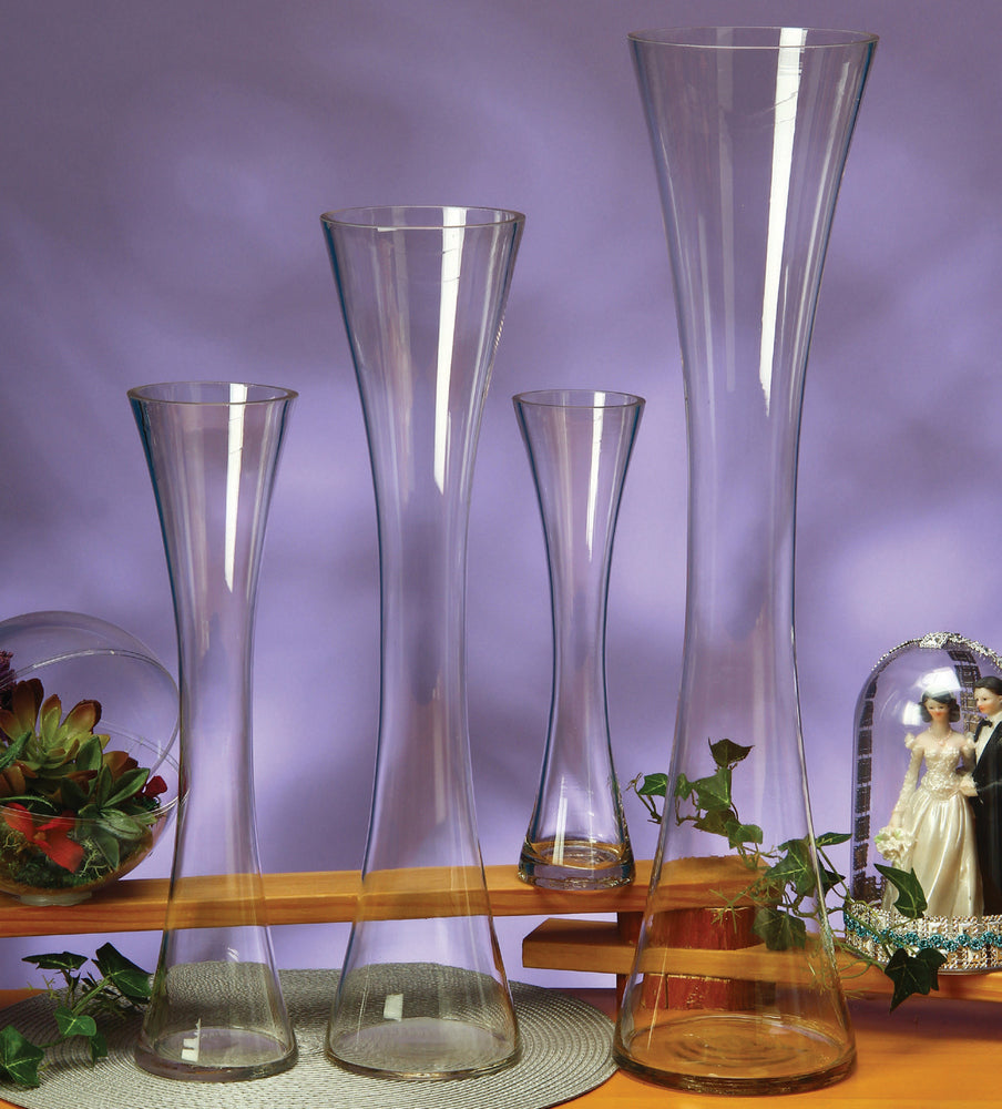 7370-CLEAR | 12"H | SLIM WAIST GLASS VASE
