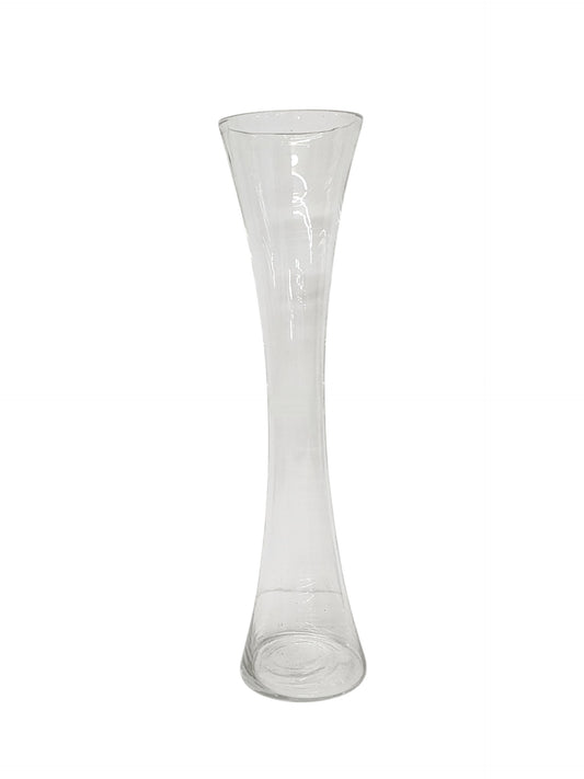 7371-CLEAR | 16"H | SLIM WAIST GLASS VASE