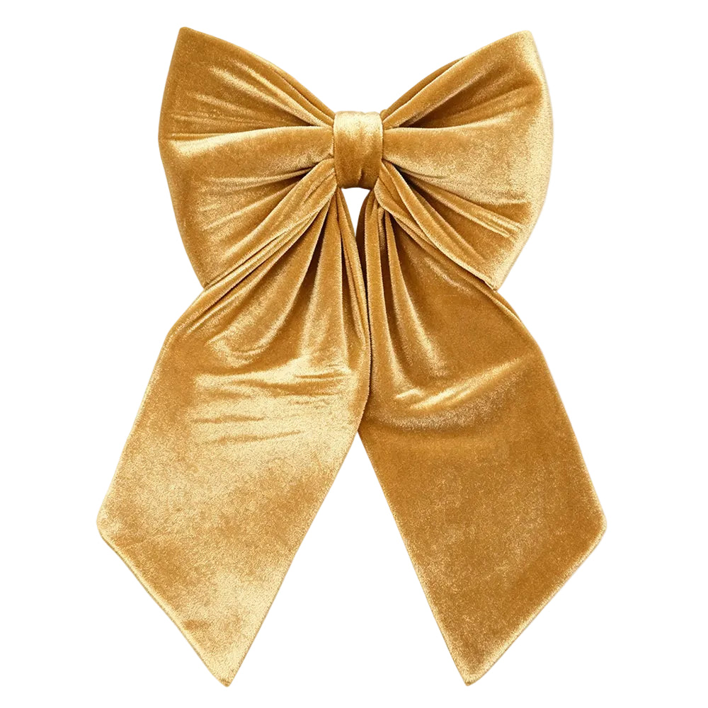 7488-GOLD | 24" x 15" | VELVET BOW W/36" TAIL | GOLD