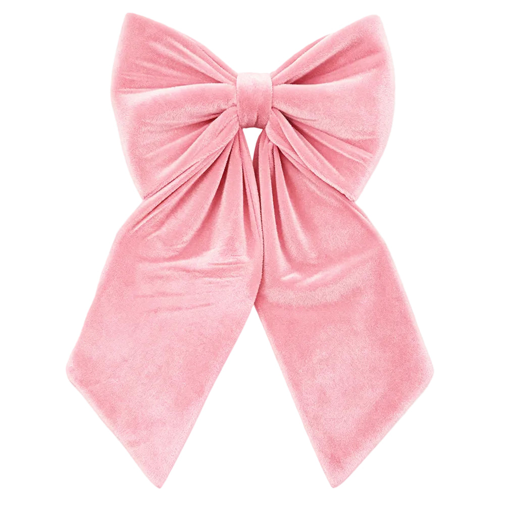 7488-PINK | 24" x 15" | VELVET BOW W/36" TAIL | PINK