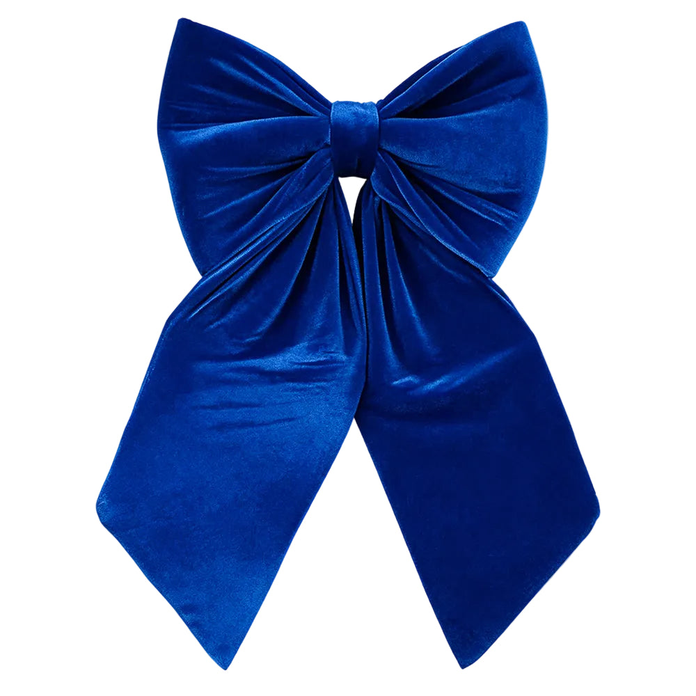 7488-R.BLUE | 24" x 15" | VELVET BOW W/36" TAIL | ROYAL BLUE