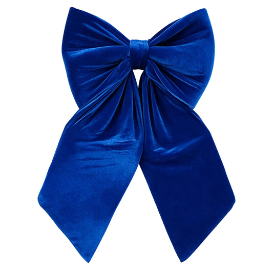 7488-R.BLUE  | 24"W x 15"H | VELVET BOW W/36"L TAIL | ROYAL BLUE