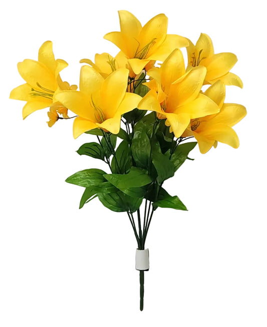 76682 | Lg Trumpet Lily Bush x7 | Yellow