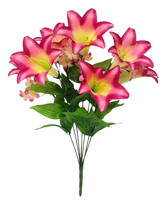 76684 | Large Trumpet Lily Bush x7 | Beauty - A&B Wholesale Market Inc