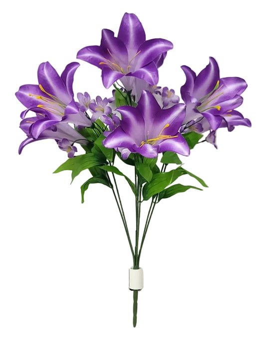 76685 | Lg Trumpet Lily Bush x7 | Purple