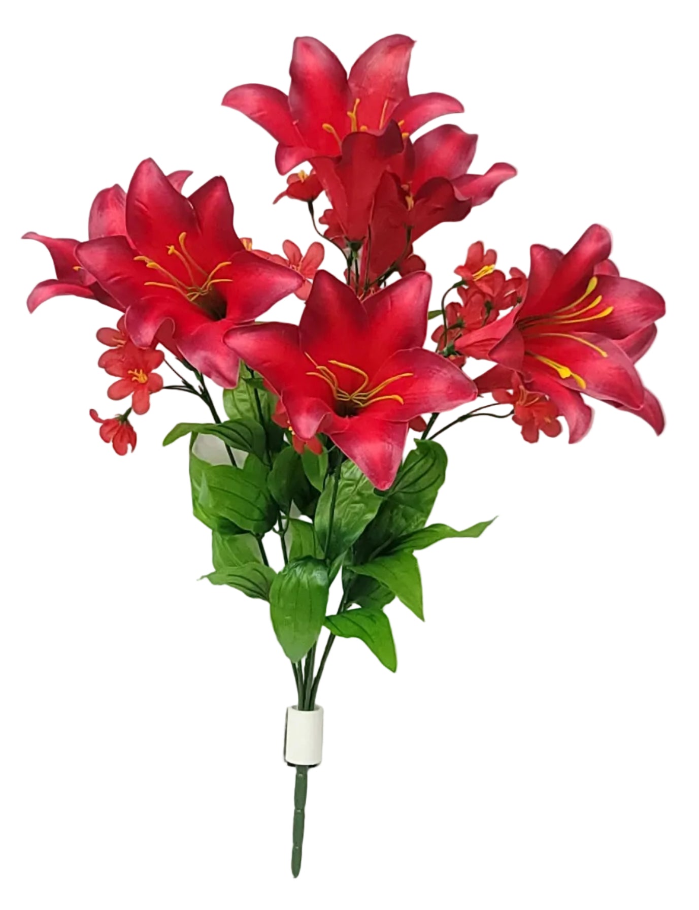76686 | Lg Trumpet Lily Bush x7 | Burgundy