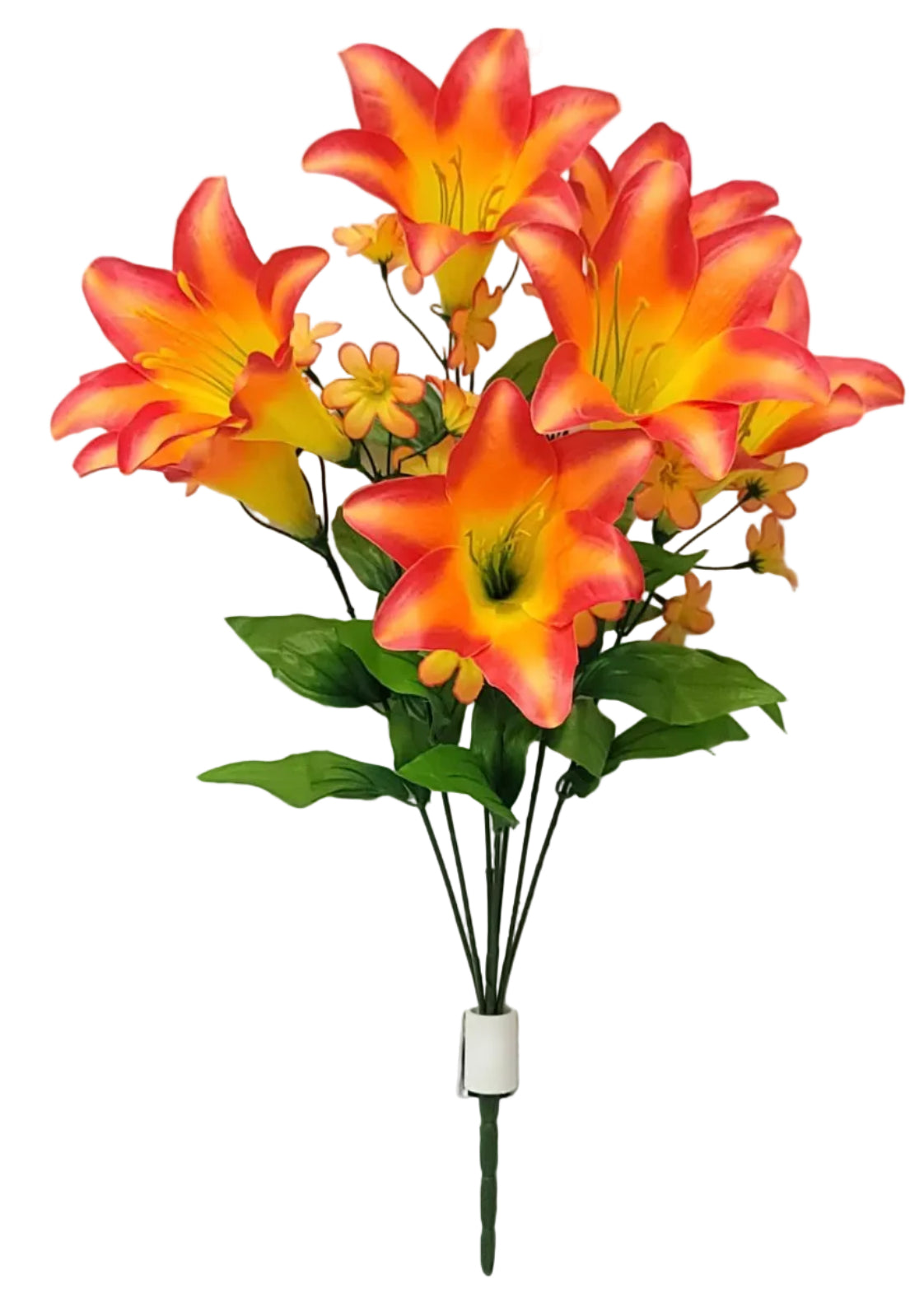 76687 | Lg Trumpet Lily Bush x7 | Orange