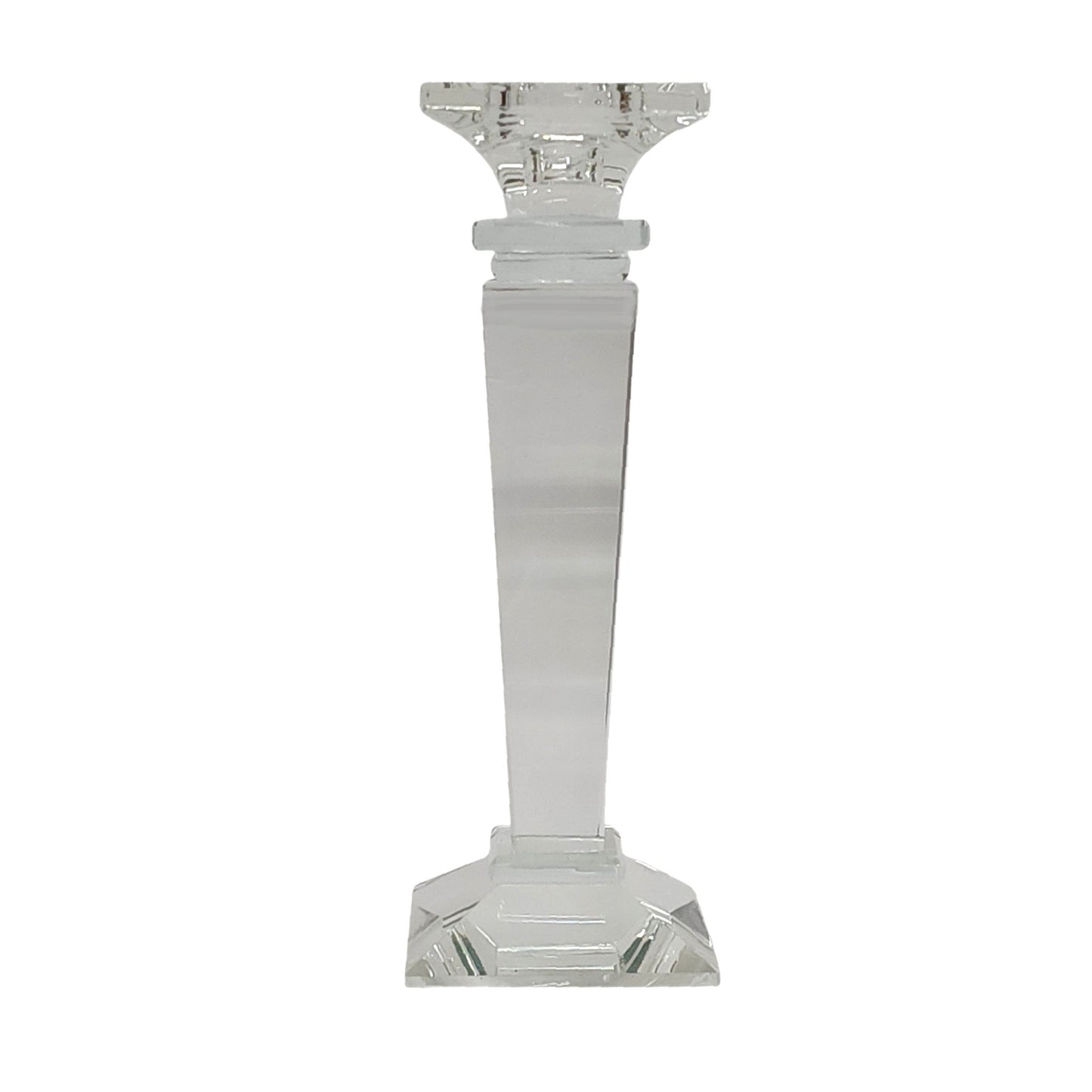 7876-CLEAR | 9"H x 3.25" | CRYSTAL CANDLE HOLDER