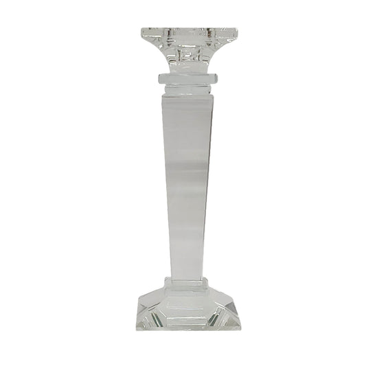 7876-CLEAR | 9"H x 3.25" | CRYSTAL CANDLE HOLDER