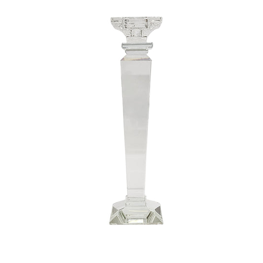 7877-CLEAR | 12"H x 3.25" | CRYSTAL CANDLE HOLDER