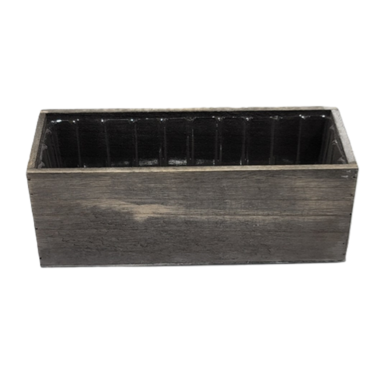 7912GY 12" WOOD WINDOW BOX GRAY