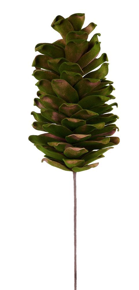 XD330988 | 18"H x 5"Dia | Eva Pinecone Pick, 32"Oal | Rust/Moss