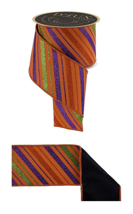 LX315920 | 4" | Multi Diagonal Stripe/Fused | 10yds