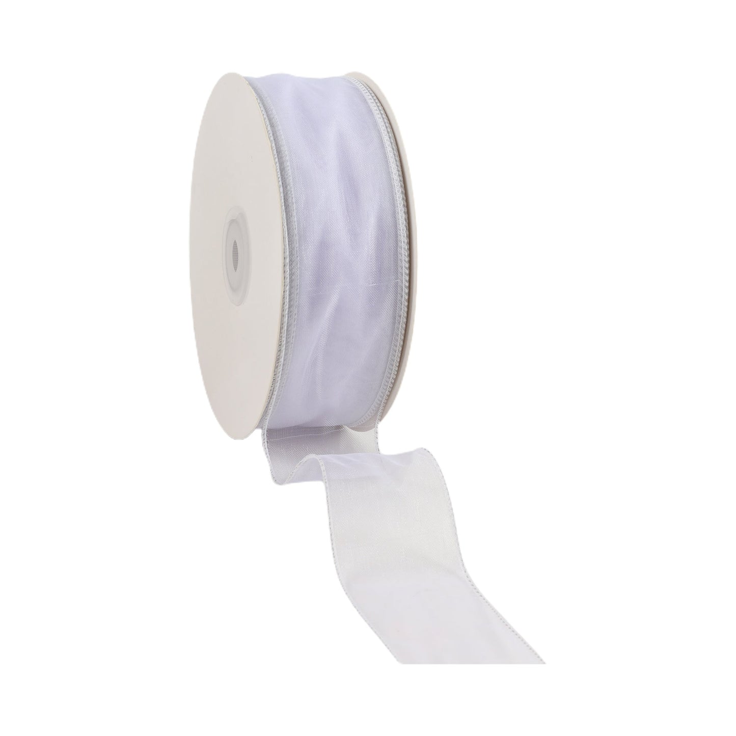 8011W-029-38I  | 1.5" | WHITE | WIRED SHEER RIBBON | 50YDS