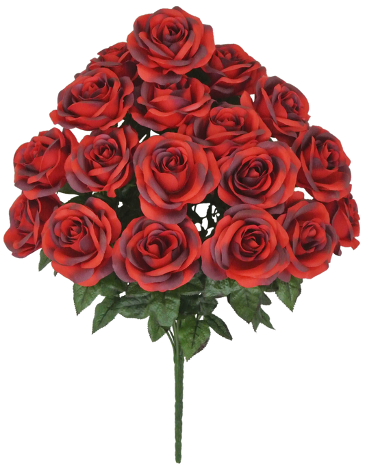 80194-RD.BLK | 22" | MICRO PEACH ROSE BUSH | RED/BLACK