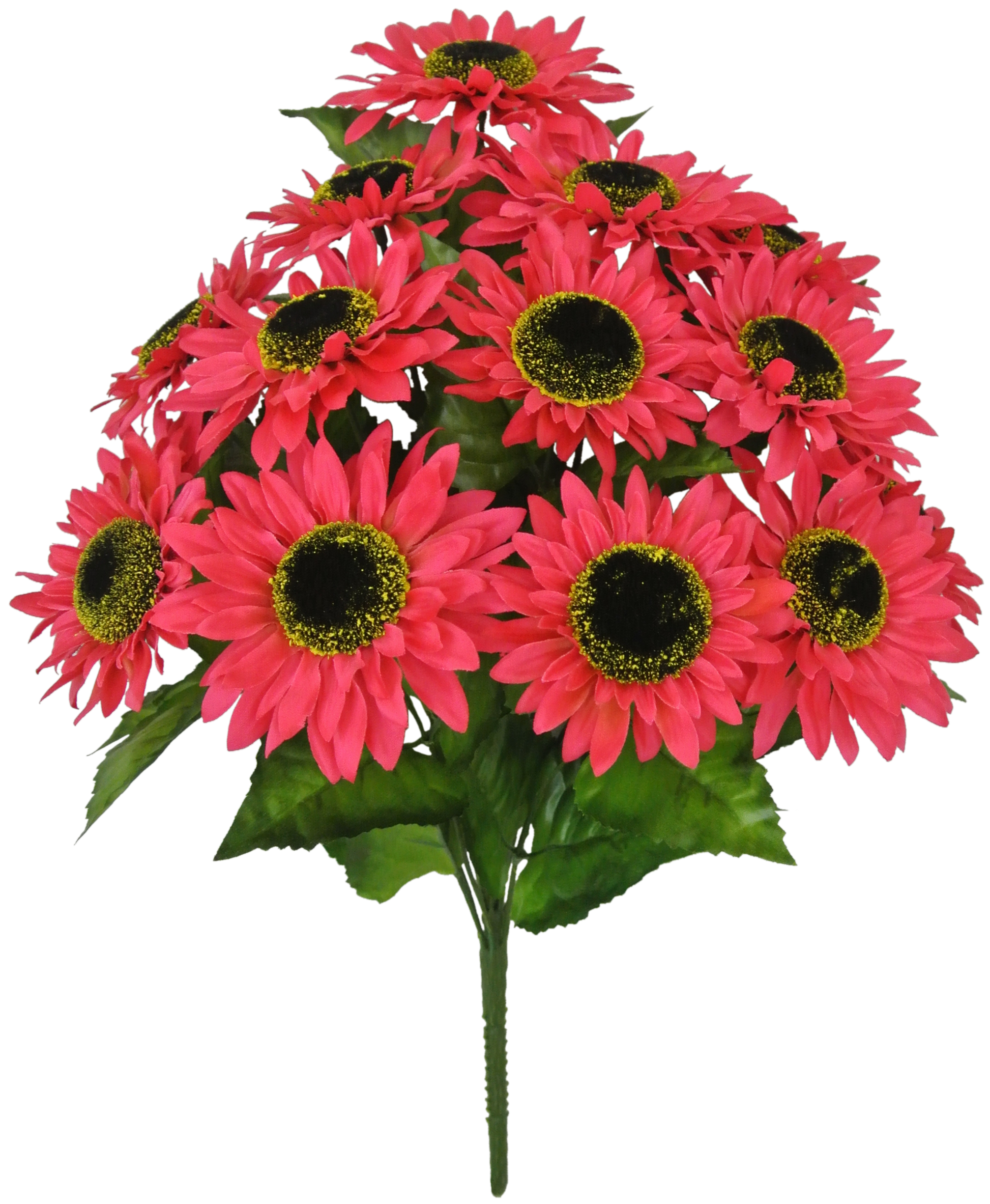 80250-BTY 17" Satin Sunflower Bush X14 - A&B Wholesale Market Inc