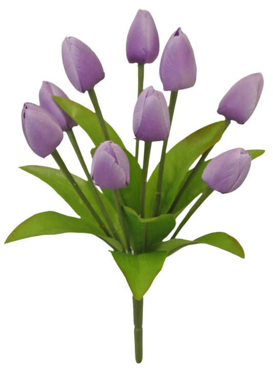80310-LV 13" TULIP BUSH X9 - A&B Wholesale Market Inc