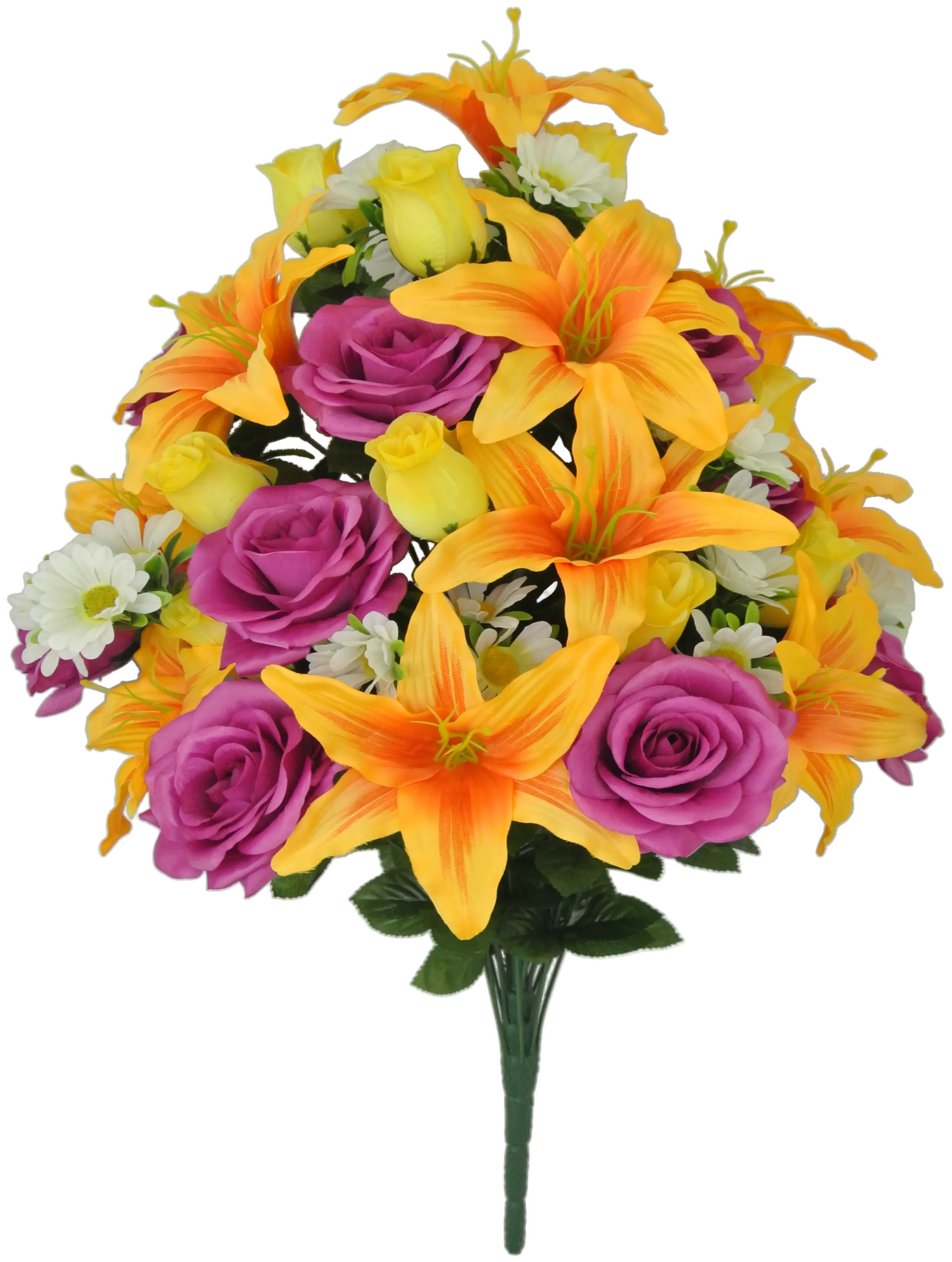 80359A-ORYEBTY | 28" | LILIUM ROSE MIXED BUSH | ORANGE/YEL/BEAUTY