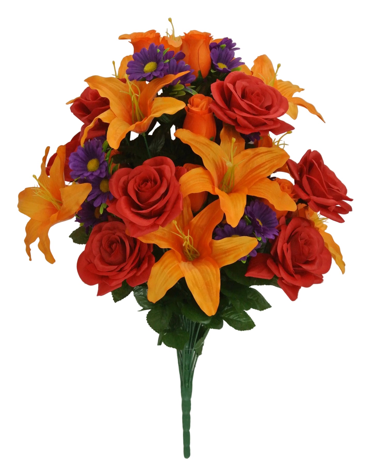 80359A-RDGD | 28" | LILIUM ROSE MIXED BUSH | RED/GOLD