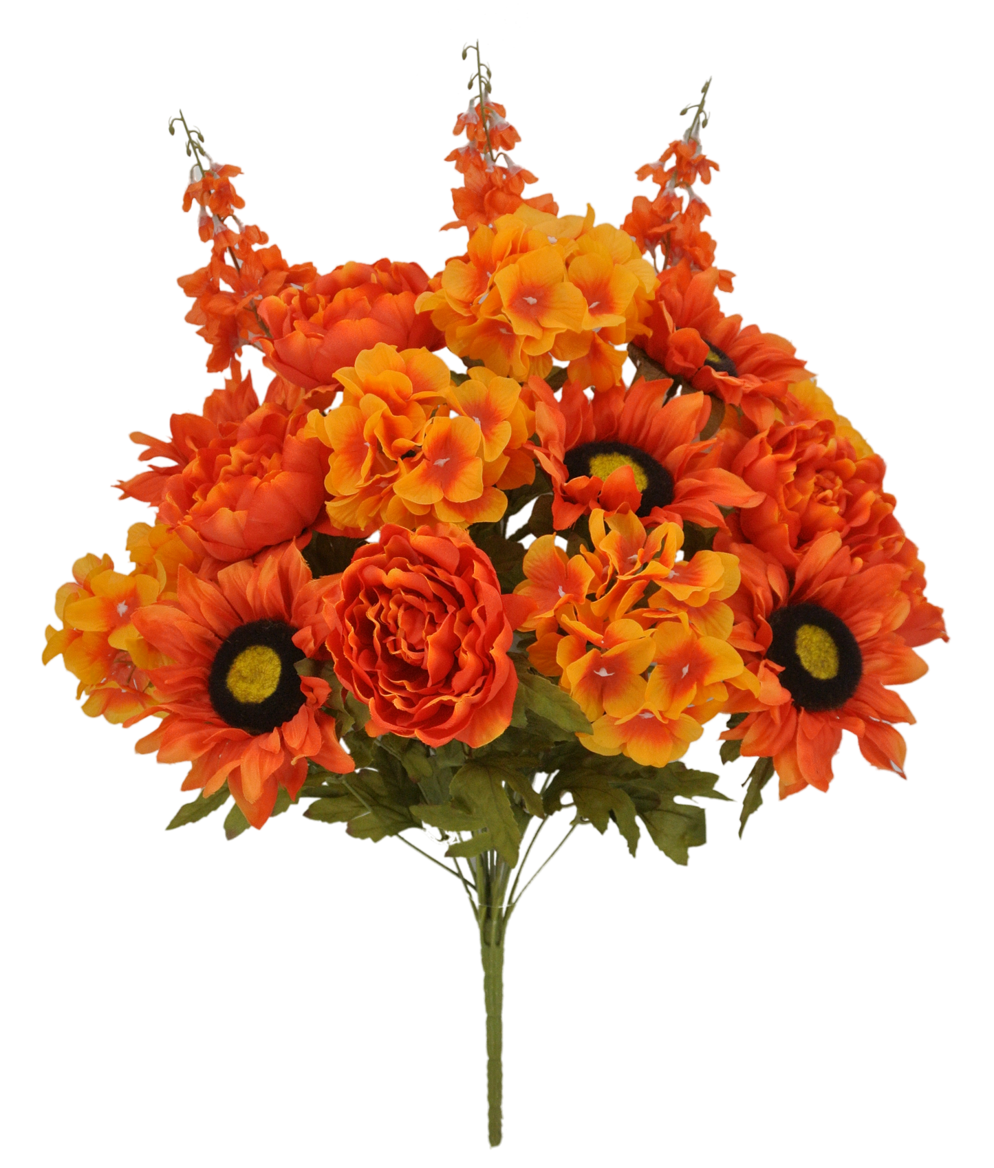 80531-OR | 24" | PEONY HYDRANGEA BUSH | ORANGE