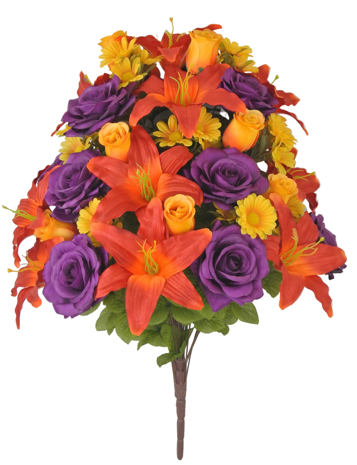80802-ORPUYEL | 28" | LILY ROSE MIXED BUSH X36 | ORANGE/PURPLE/YEL